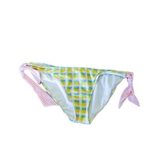 InMocean Women's Bikini Bottom Size Extra Large Pastel Plaid Swimwear